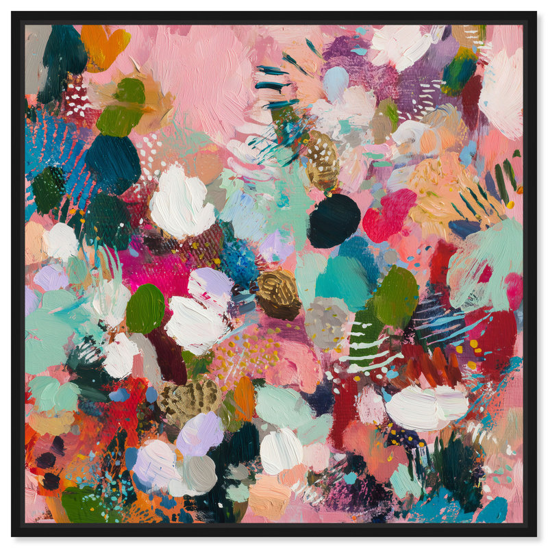 «Wildflower Waltz II», impression sur toile encadrée par Art Remedy, cadre noir, 20 x 20, 21"H x 21"W, Black Frame