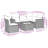 Vidaxl Garden Sofa Set Black With Cream White Cushions