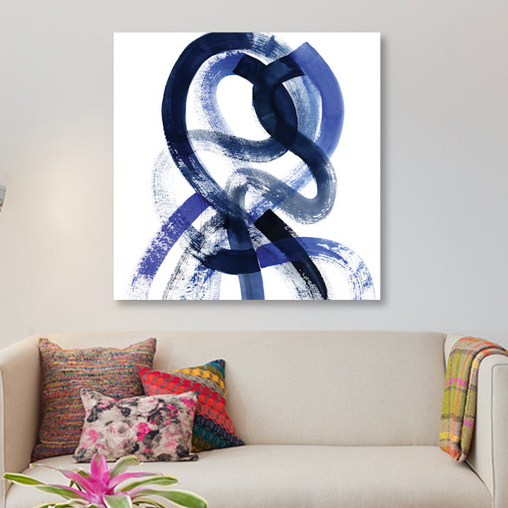 «Blue Kinesis V», impression sur toile, H 26 po x l 26 po x P 1,5 po, Toile tendue, Pas de tapis