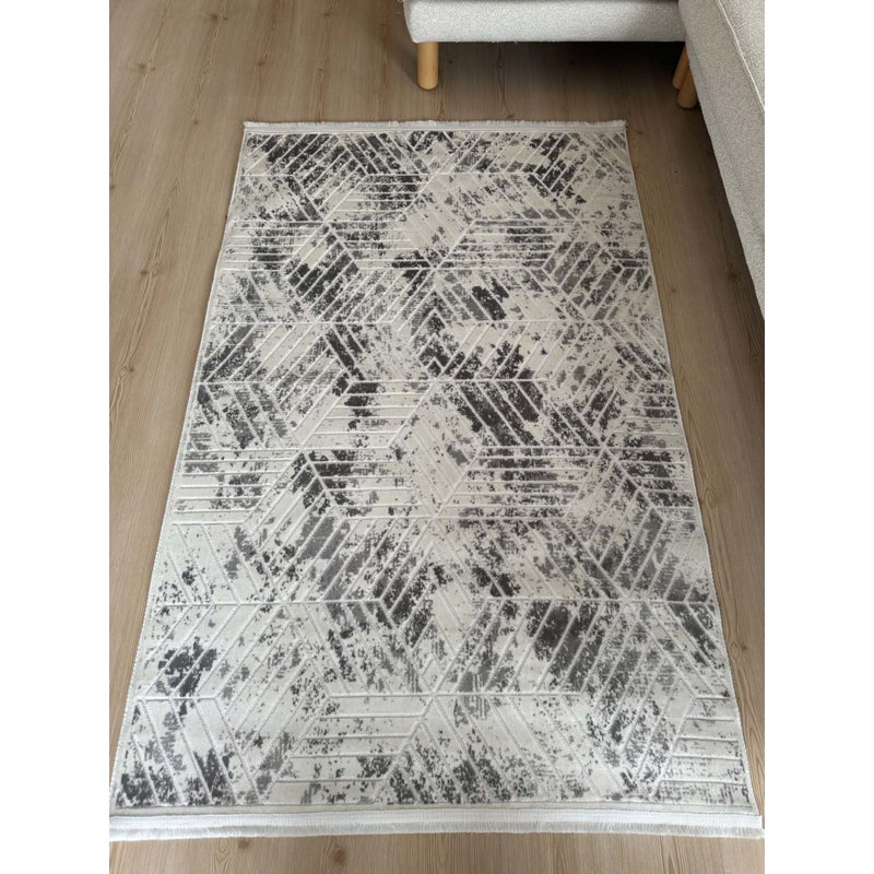 Tapis en coton Laneta avec envers antidérapant, Rectangle 6 pi 7 po x 7 pi 3 po