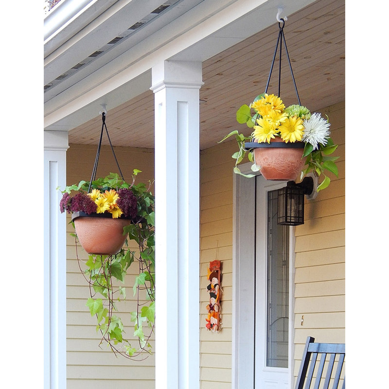 Pot de fleurs suspendu en fer Rouleau, H 28,5 po x l 15,5 po x P 15 po