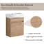 Meuble-lavabo mural simple 16 po avec plateau en céramique 16 po
