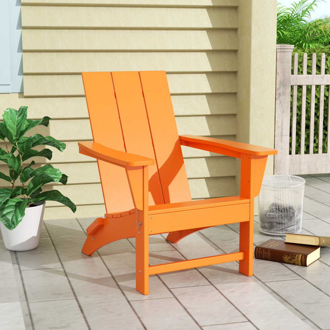 Laprade HDPE Plastic Folding Adirondack Chair Beachcrest Home™ 