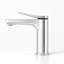 Robinet de salle de bain monotrou en chrome poli, robinet de lavabo à poignée simple-122745761