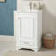 Meuble-lavabo en bois avec lavabo, tablette ajustable, tiroir et portes-1850457458