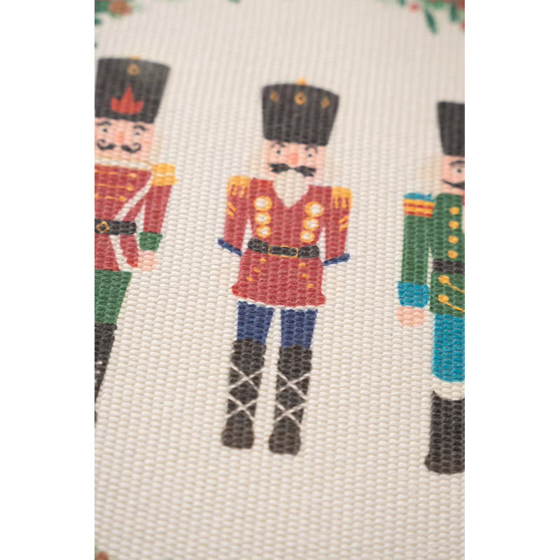  Ensemble de 4 napperons multicolores à motif frangé et à motif de fêtes 13 po, ensemble de 4