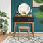 Ensemble coiffeuse avec tabouret et miroir Mukul-670299682