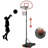 Amazingforless Portable Full-Size Basketball Hoop with Basketball(s) Included