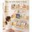 23" Solid Pine Nursery Floating Shelves Set of 3, Wood Wall-Mounted Book Shelf with Wooden Bead Front Rails-1960234146-1960234144