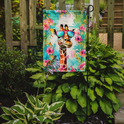 Drapeau de jardin hippie girafe