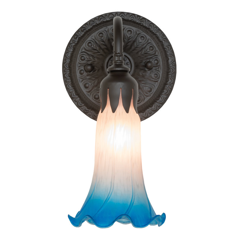 Jacona Armed Sconce, Beige/Blue