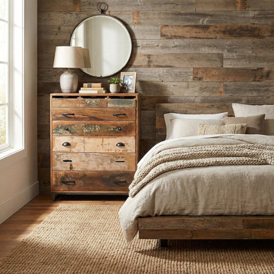 Reclaimed Wood 8 Drawer Accent Chest, 35x16x46 by Millwood Pines