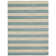 Ripple Wool Striped Area Rug in Blue