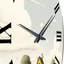 Horloge murale jaune-93380599