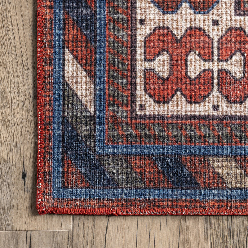 Stella SpinClean Machine Washable Traditional Tribal Area Rug, Runner 2'6" x 12'