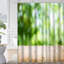 Rideau de douche vert abstrait avec 12 crochets-652548655