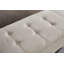 Banc de lit avec repose-pieds et tissu beige-220381765