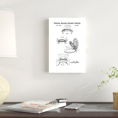«Bath Time Patents V» par Studio W - reproduction sur toile tendue