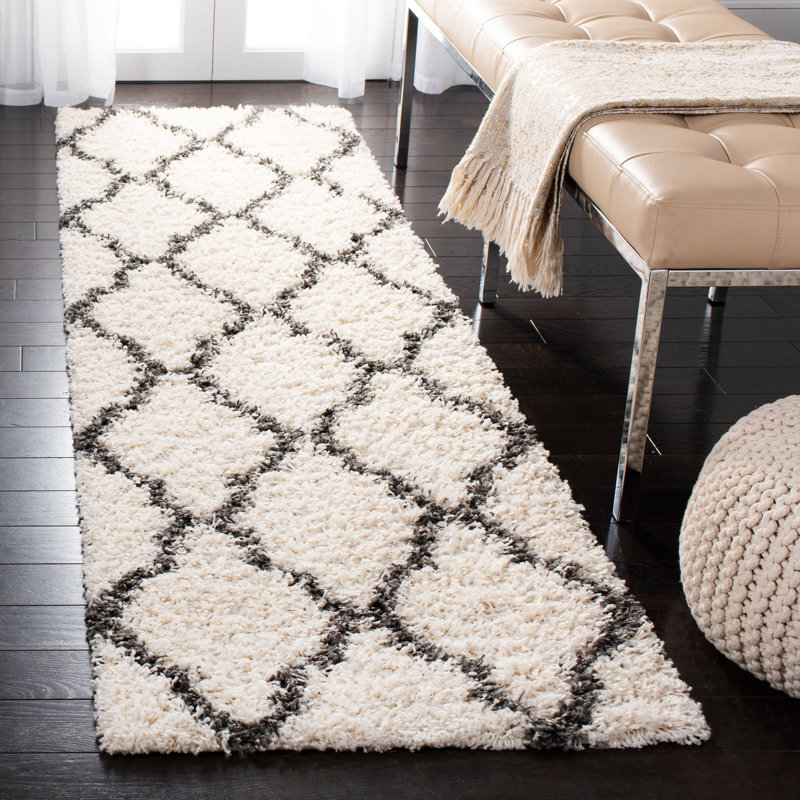 Alonnah Shag Performance Geometric Rug, Runner 2'3" x 10'