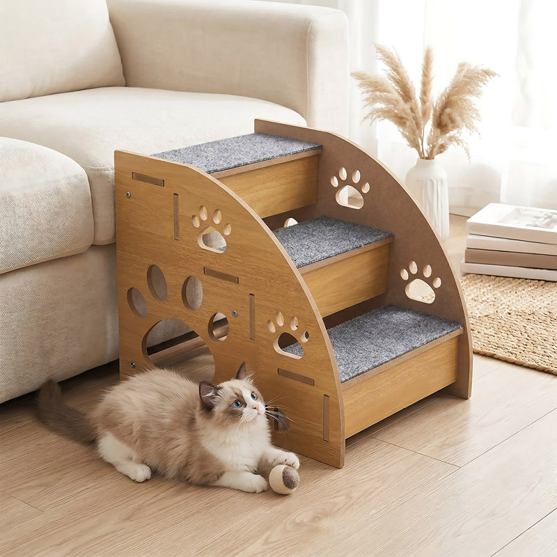 3-Step Pet Stair with Anti-slip Mats