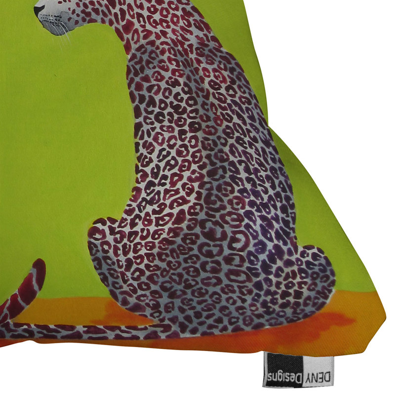 Coussin lovers leopard, H 16 po x l 16 po