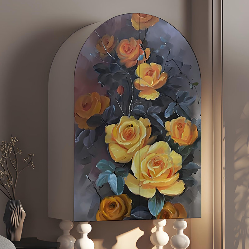 Armoire de rangement murale en bois massif, Ivoire blanc