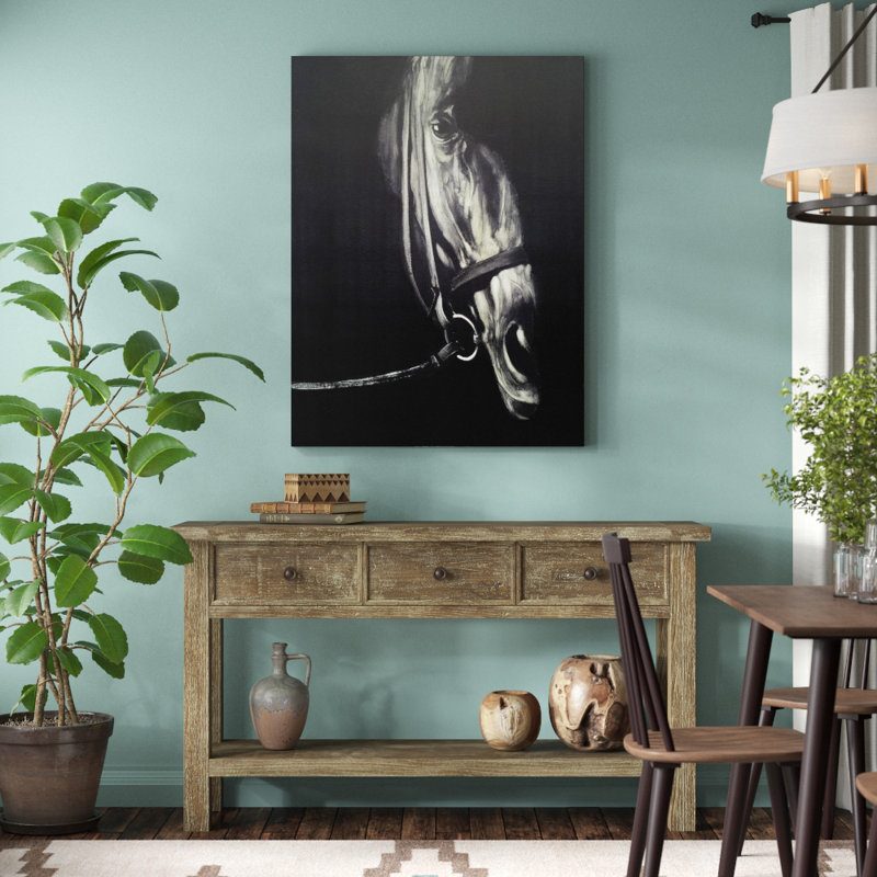 «Horse in the Dark IV», reproduction de peinture à l'huile sur toile tendue