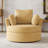 42.1" Wide Slipcovered Swivel Barrel Chair-1954448353