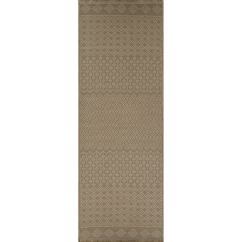 Mystery Modern Washable Jute Fringed Rug, Runner 79 x 220cm