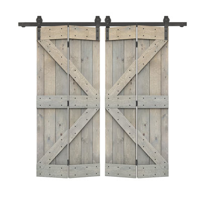 84'' Solid Wood Barn Doors without Installation Hardware Kit Barn Door