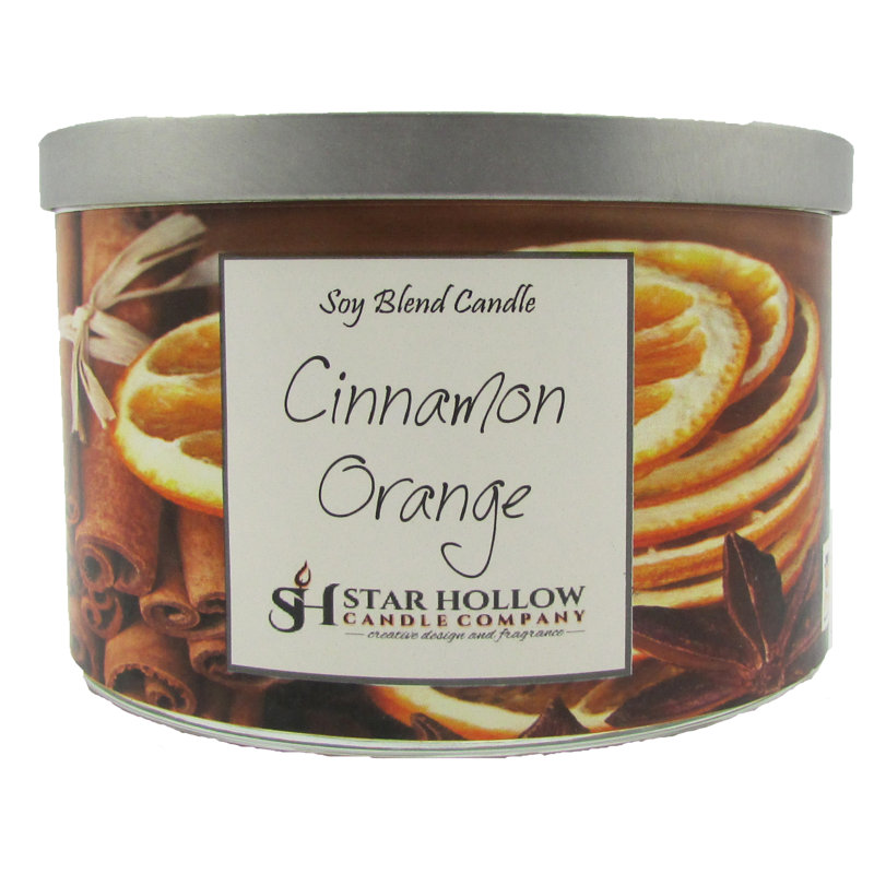 Cinnamon Orange Scented Jar Candle, 2.75" H x 4.25" W x 4.25" D