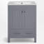 Meuble-lavabo simple 24 po avec plateau en céramique-375334754