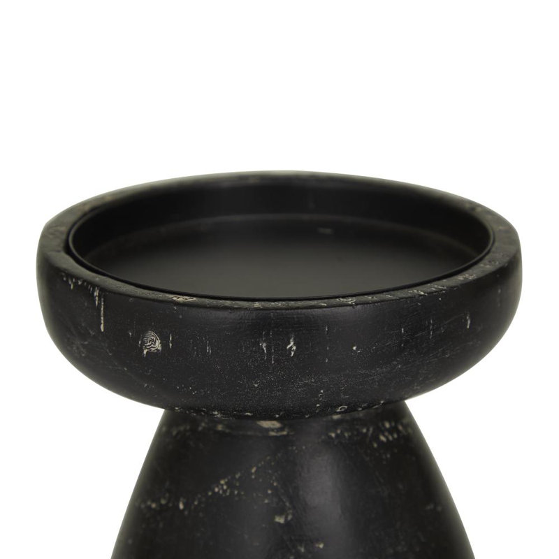 Ensemble de chandeliers de table en bois 3 pièces, Noir