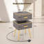 Barkad 44cm W Metal Bedside Table