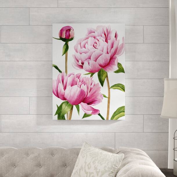 Gracie Oaks Winsome Peonies I On Canvas by Grace Popp Painting | Wayfair