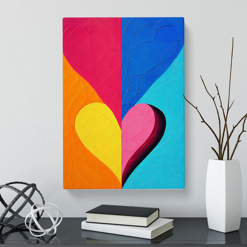 CAN-V0523-1461X Love Heart - Wrapped Canvas Print, 76cm H x 50cm W x 3cm D