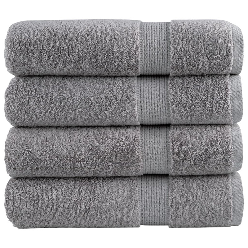 Aremy 100% Cotton Hand Towel, Grey, 100cm L x 50cm W