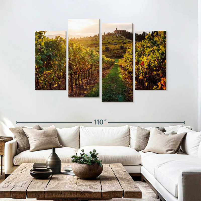 Alvord Tuscan Vineyard Sunset, H 54 po x l 84 po