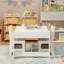Ensemble multifonctionnel de table et de chaises pour enfants 3 pièces avec plateau amovible, tiroirs de rangement intégrés et tablette ouverte - idéal pour jouer, dessiner, manger et bricoler-437330933
