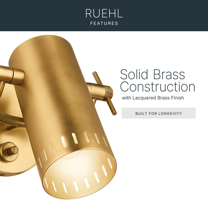 Plafonnier encastré en laiton laqué 1L 5,50 po Ruehl, Laiton laqué