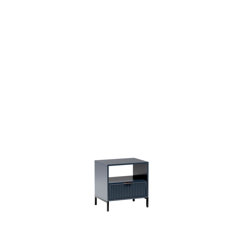 54.5cm W Manufactured Wood Bedside Table, Indigo