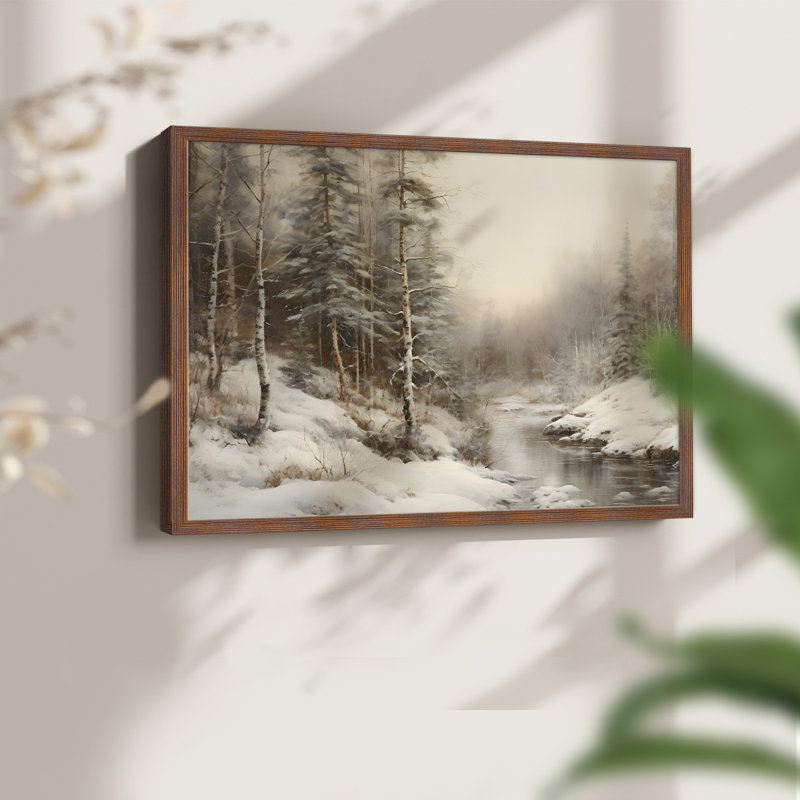 Paysages rétro-DCCDXL-Reproduction encadrée - réversible, H 11 po x l 14 po, Noyer