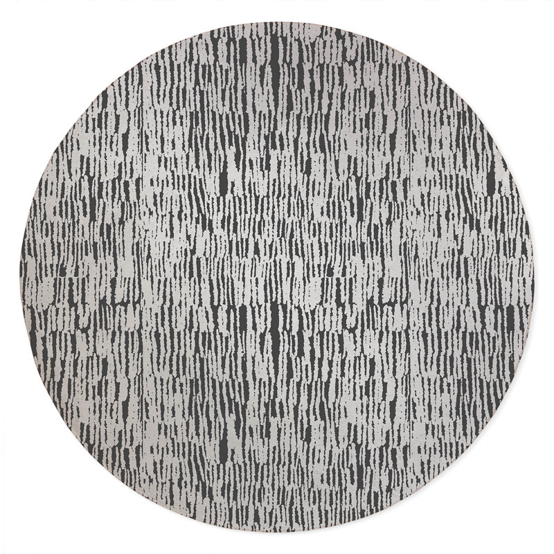 Strands Non-Slip Outdoor Rug, Round 5'