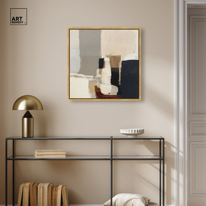 "Stone Layers III", impression murale sur toile par , 25"H x 25"W, Gold Frame