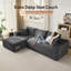 Canapé modulaire rembourré en tissu de velours côtelé en L 108 po avec méridienne 108 po-998772926-998772897