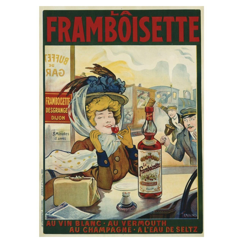 Affiche Framboisette par Tamagno - Estampe numérique, H 40 po x l 32 po