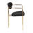 Bellatrix 18'' H Velvet Upholstered Metal Armchair-343536721