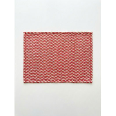 Polished Pink Herringbone Bay Indoor Outdoor Placemat