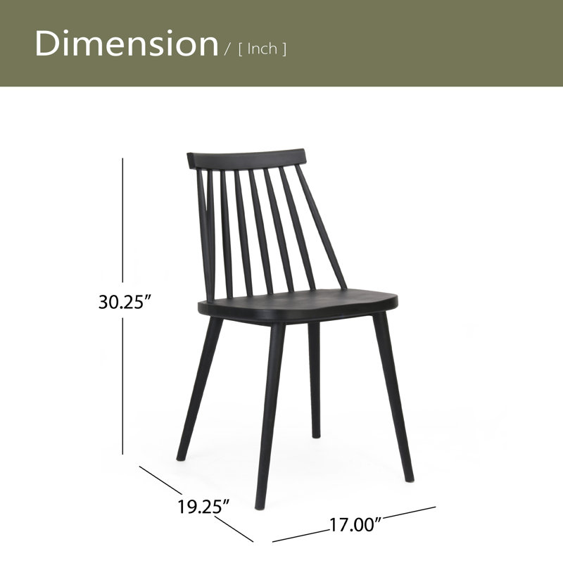 Chaises de salle à manger Farmhouse, Noir