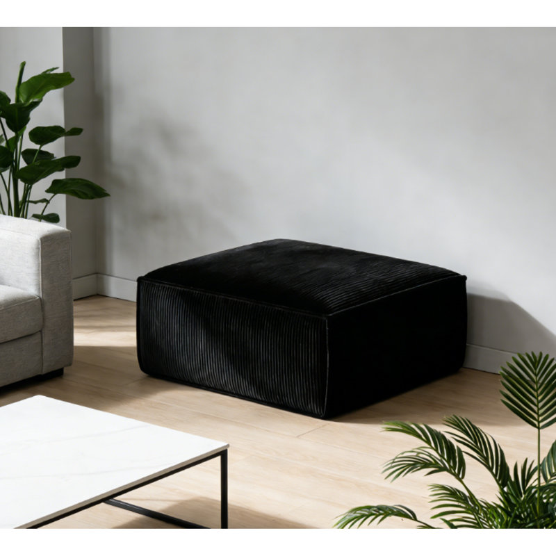 Canapés modulaires en mousse noire peu encombrants, design moderne multifonctionnel pour la maison